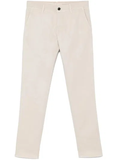 Incotex Tapered Trousers With Belt Loops And Double Welt Pockets In Gray