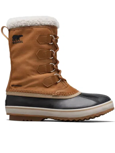 Sorel Lace-up Shearling Boots In Brown
