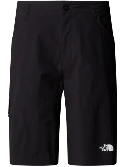 The North Face Logo Print Cyclist Bermuda In Black