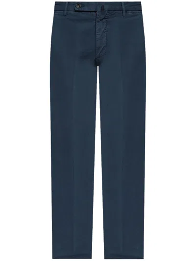 Incotex Trousers With Back Pockets And Belt Loops In Blue