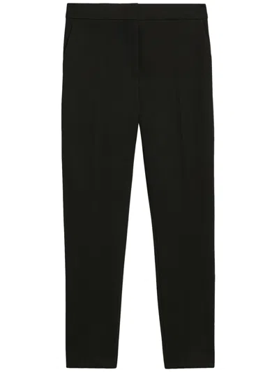 Max Mara Tailored Black Trousers With Smooth Finish And Functional Pockets In Black