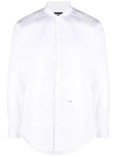 Dsquared2 Stretch Cotton Shirt In White
