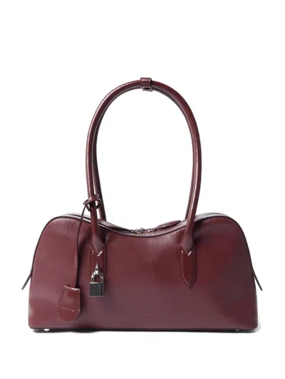 Stella Mccartney Ryder Bordeaux Handbag With Two Top Handles And Front Padlock Detail With Logo In Ecoleather Woman In Burgundy