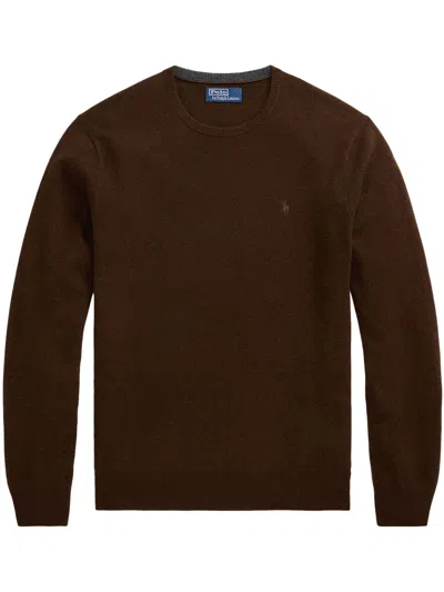 Polo Ralph Lauren Men's Sweaters Ralph Lauren - Ls Cn Pp Long Sleeve Pullover - Brown In Brown