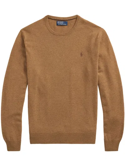 Polo Ralph Lauren Ralph Lauren Luxurious 100% Wool Sweater In Brown