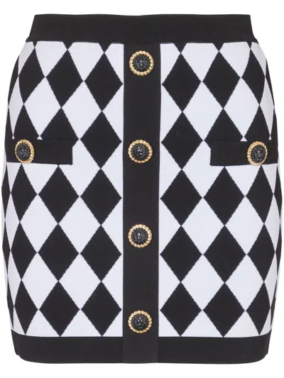 Balmain "jacquard Diamond Pattern Mini In Multi