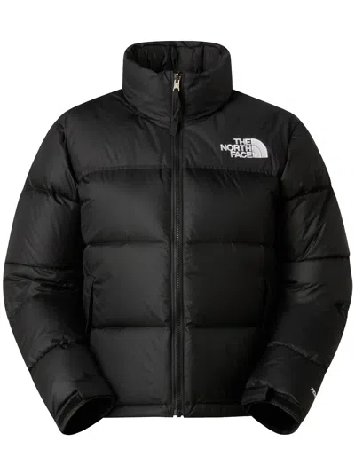 The North Face Nuptse Water Repellent 700 Fill Power Down Short Puffer Jacket In Black