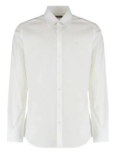 Dolce & Gabbana White Regular Solid Shirt In White