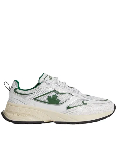 Dsquared2 Textured Mesh Sneakers Rubber Sole Pull Tab In Multi