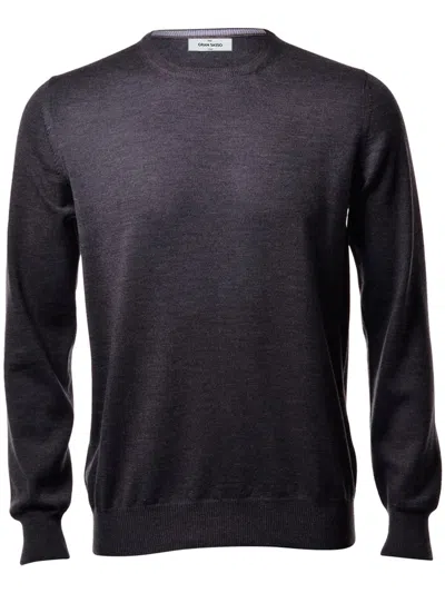 Gran Sasso Grey Wool Paracollo Sweater In Black