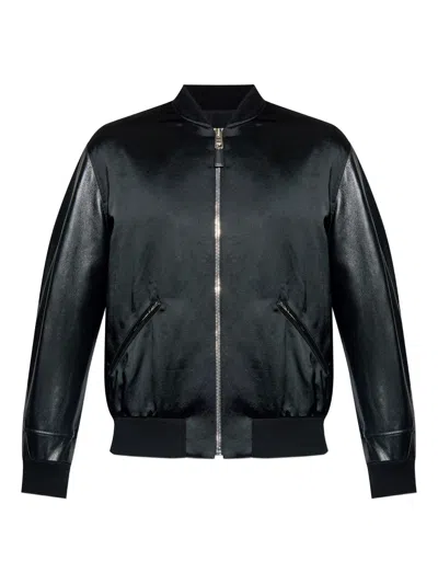 Givenchy Logo Embroidered Bomber Jacket In Black