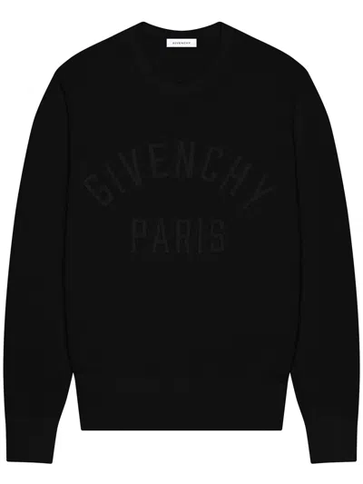 Givenchy Wool Sweater Structured Cuffs And Hem In Black