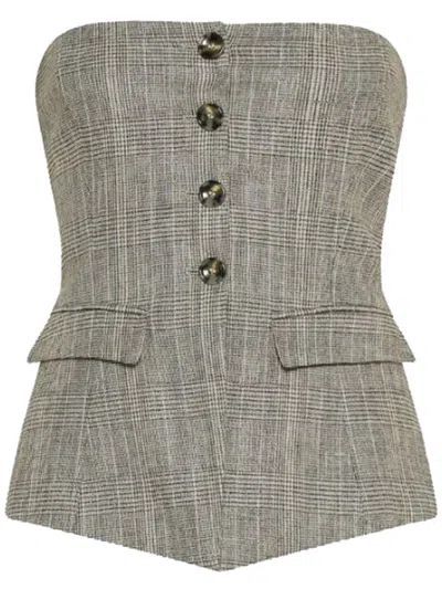 Marella Fatuo Button-front Top In Gray