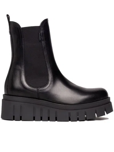 Nero Giardini 55mm Elastic-panelled Platform Boots In Black