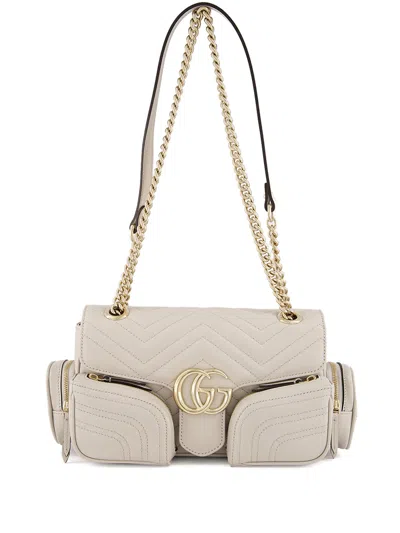 Gucci Quilted Leather Shoulder Bag With Chain Strap