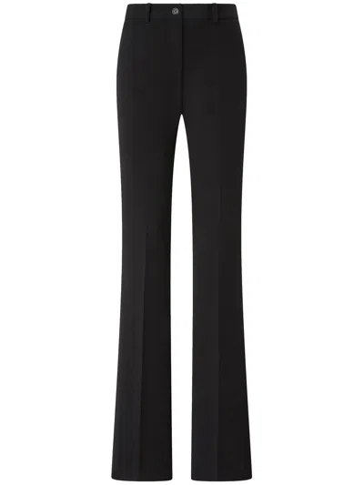 Pinko Tailored High-waisted Flared Trousers With Polished Button Detail In Black