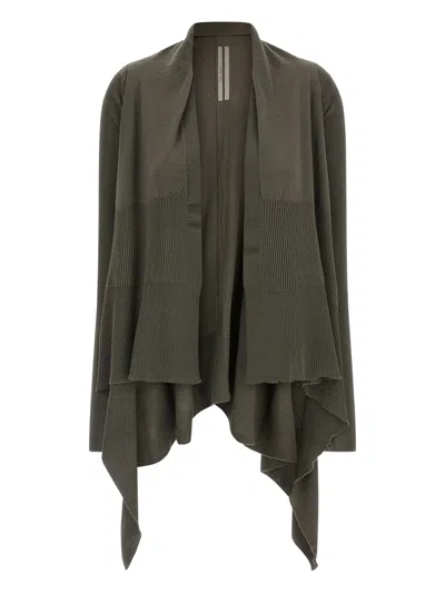 Rick Owens Grey Medium Wrap Cardigan In Green