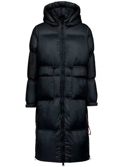 After Label Hooded Quilted Puffer Coat In Black