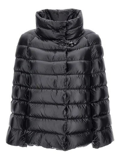 Fay Glossy Quilted Down Coat With Structured Collar
