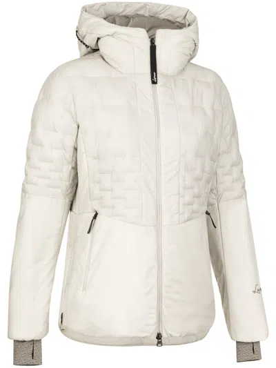 Lamunt Luisa Hooded Quilted Jacket In Neutral