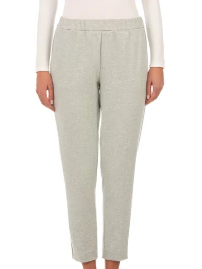 Le Tricot Perugia White Polyester Blend Trousers In Gray