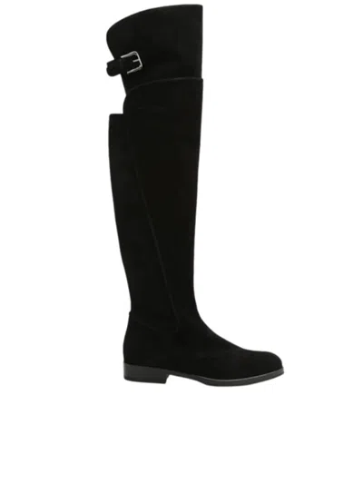 Dolce & Gabbana Over-the-knee Boots Featuring Buckle Detail In Black