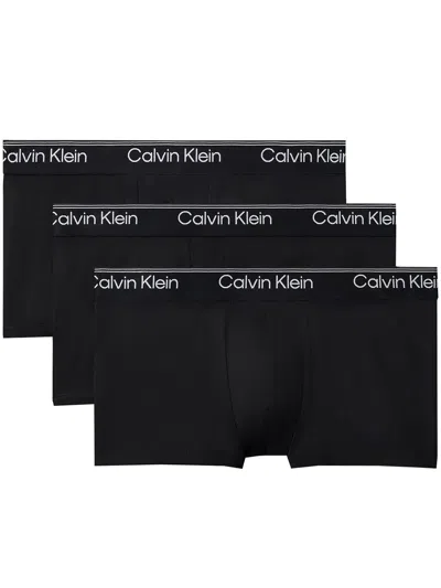 Calvin Klein 3-pack Microfiber Boxer Briefs In Black