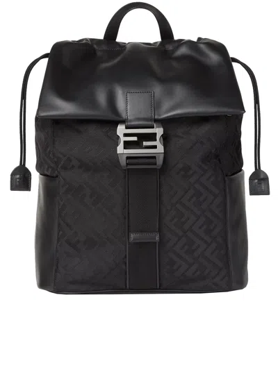 Fendi Flux Buckle Backpack