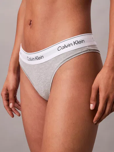 Calvin Klein Womens Modern Thong In Gray