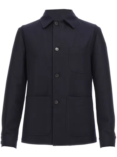 Corneliani Button-up Pocket-details Jacket In Blue
