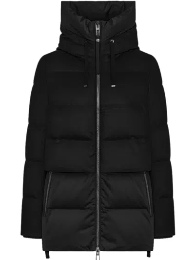 Duno Black Wool-blend Keiko Down Jacket In Black