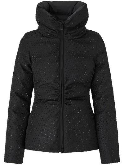 Pinko Down Jacket With High Collar In Black