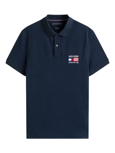Tommy Hilfiger Hilfiger Flag Reg Polo In Blue