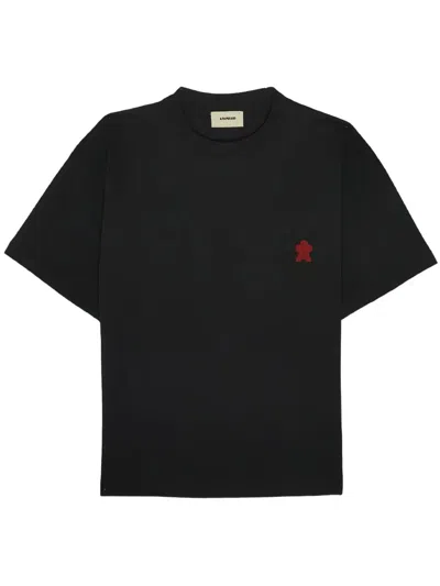 A Paper Kid Jersey Tshirt In Black