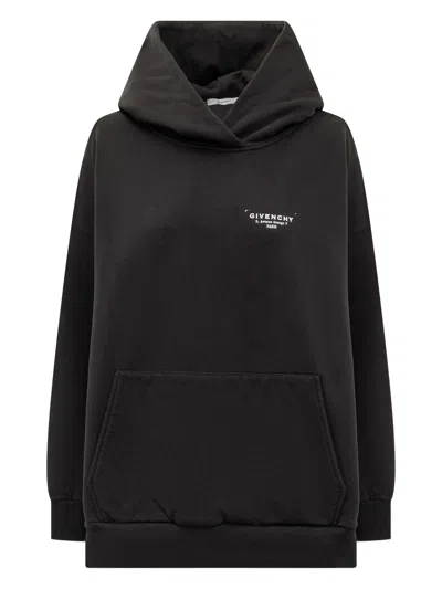 Givenchy Oversized Hooded Sweatshirt Kangaroo Pocket In Brown
