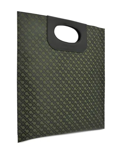 Gherardini Cut-out Handle Tote Bag In Green
