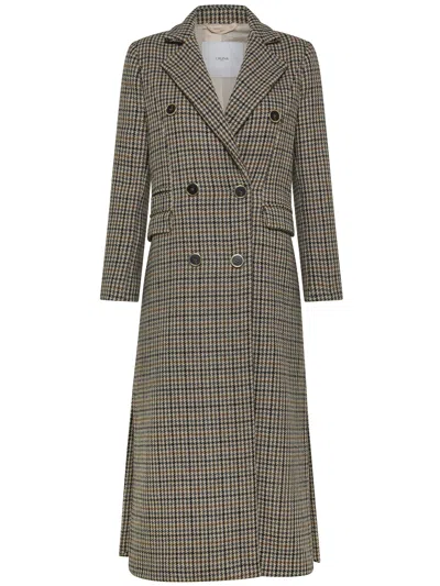 Cruna Irina Double-breasted Coat In Brown