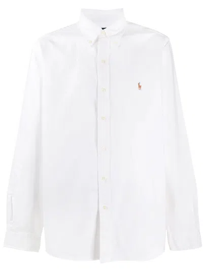Polo Ralph Lauren Slim Fit Oxford Shirt White In White
