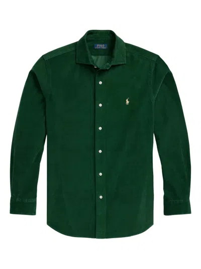 Polo Ralph Lauren Custom Fit Long Sleeve Button-down Shirt In Green