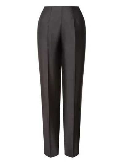 Alberta Ferretti Alberta Ferreti Grey Viscose Cropped Pants In Black