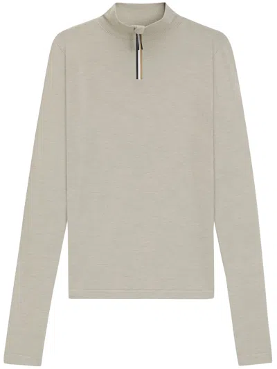 Hugo Boss Ski Wool-blend Sweatshirt In Gray