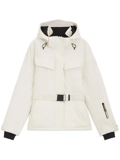 Hugo Boss Belted Pocket Ski Jacket In White