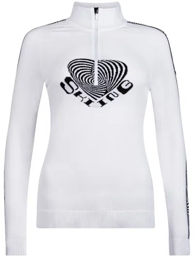 Newland Intarsia-knit Ski Top In Blanco