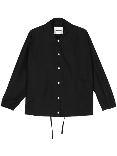 Jil Sander Black Logo-print Jacket In Black
