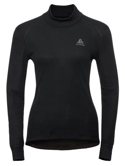 Odlo Mock-neck Base-layer Top In Black