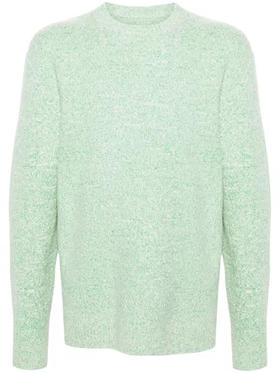 Jil Sander Knitwear With Long Sleeves And Soft Texture In Green