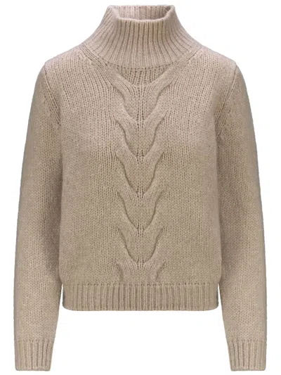 K-way K Way Fuzzy Turtleneck Pullover In Brown