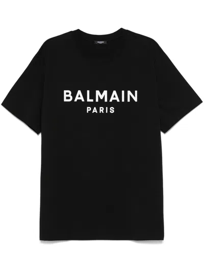 Balmain Printed T-shirt - Straight Fit In Black