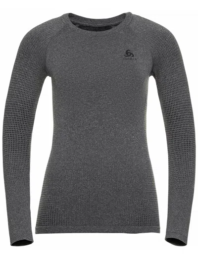 Odlo Warm Eco Long-sleeve Base Layer In Gray