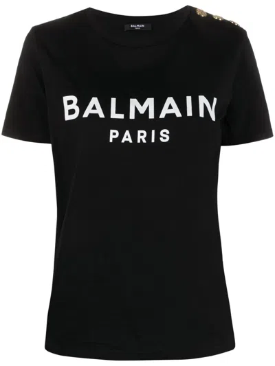 Balmain Printed T-shirt In Black